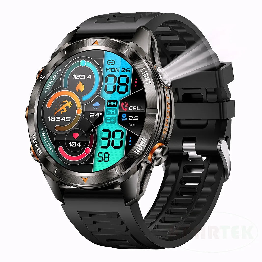 Chytré hodinky Night Falcon – Voděodolné / Svítilna / Baterie 515 mAh / Bluetooth volání