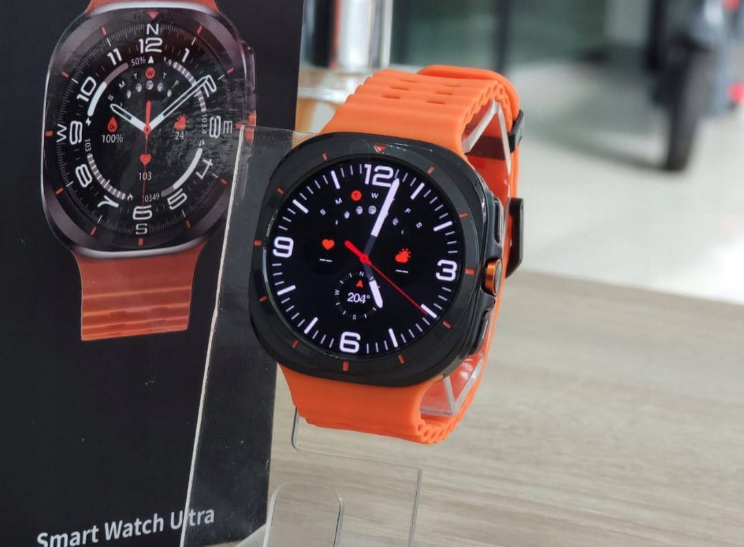 Chytré hodinky  Ultra 777 s AMOLED displejem – oranžové, Bluetooth hovory, 2 řemínky