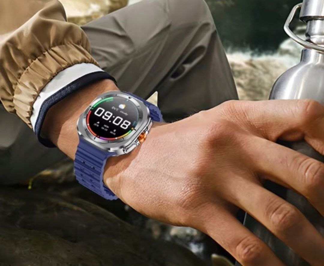Chytré hodinky 777 Ultra s AMOLED displejem –modre , Bluetooth hovory, 2 řemínky