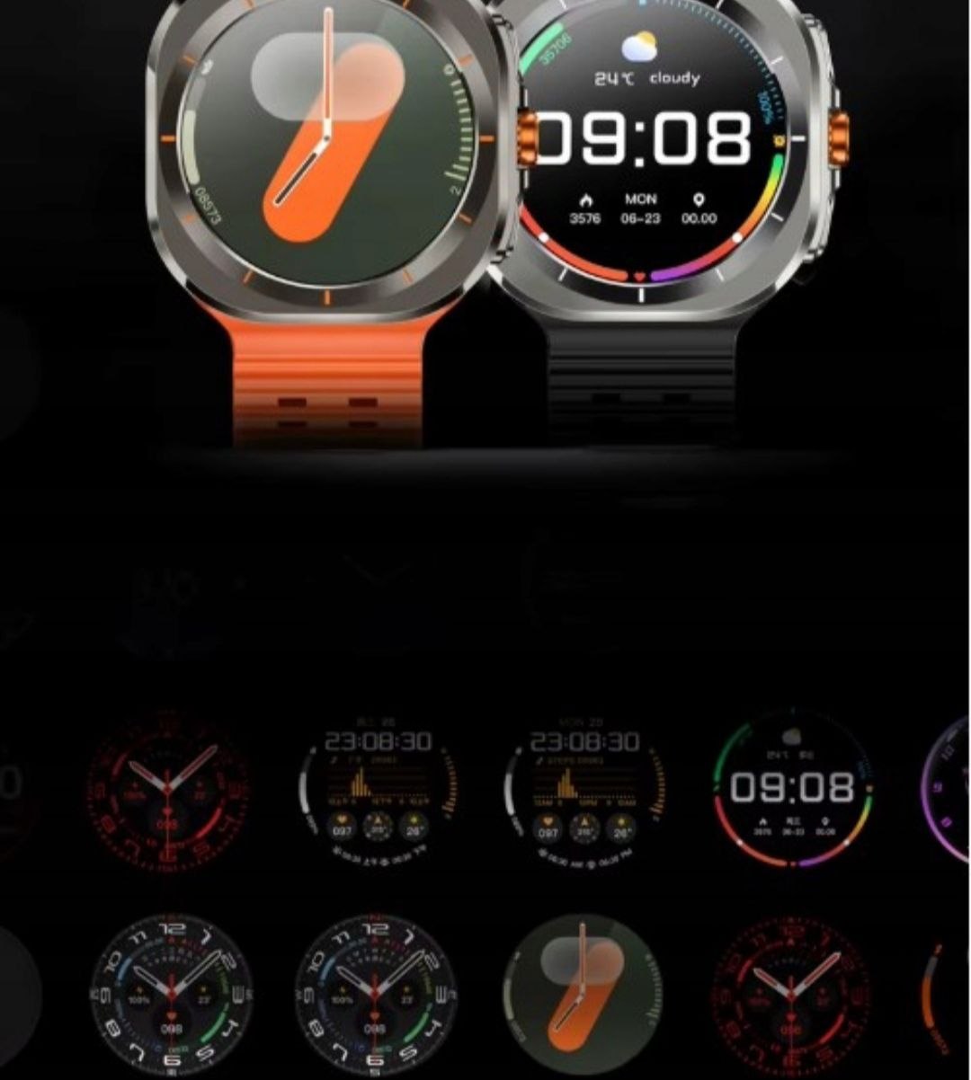 Chytré hodinky 777 Ultra s AMOLED displejem –modre , Bluetooth hovory, 2 řemínky