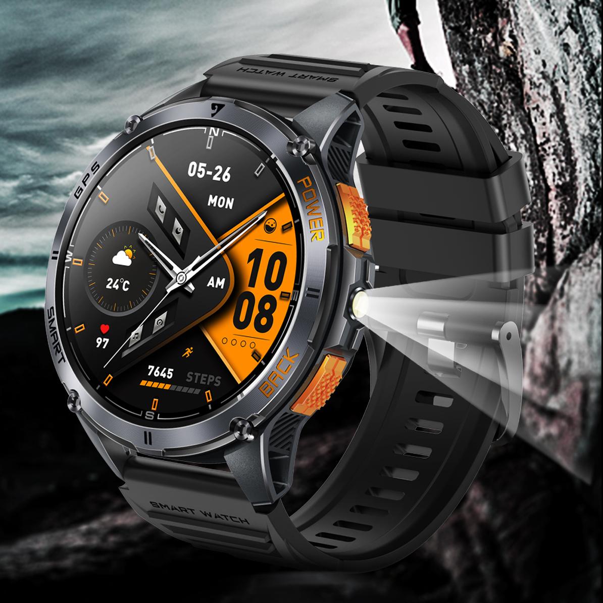 Chytré hodinky GPS RUNNER – AMOLED / Svítilna / Baterie 530 mAh 10 dni