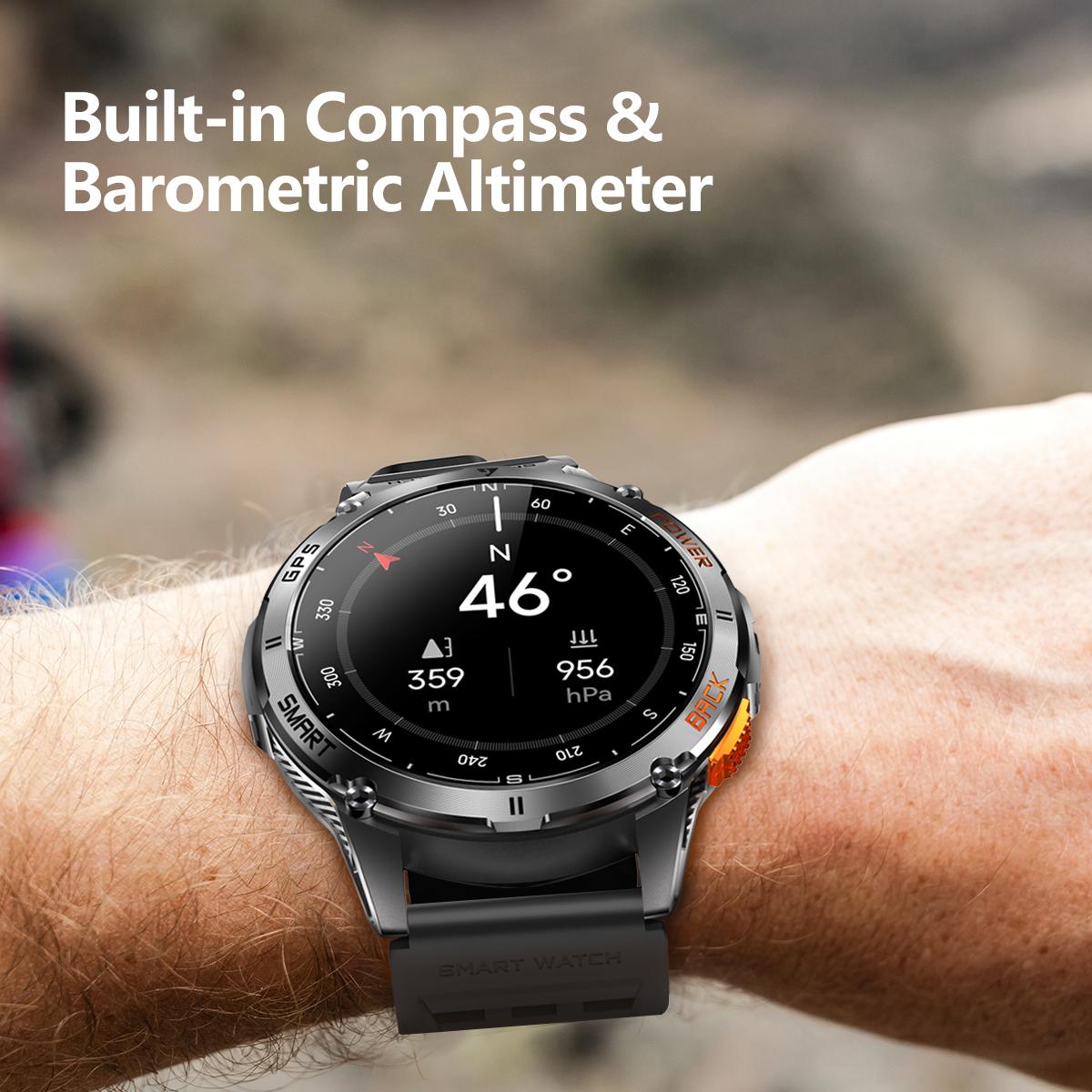 Chytré hodinky GPS RUNNER – AMOLED / Svítilna / Baterie 530 mAh 10 dni