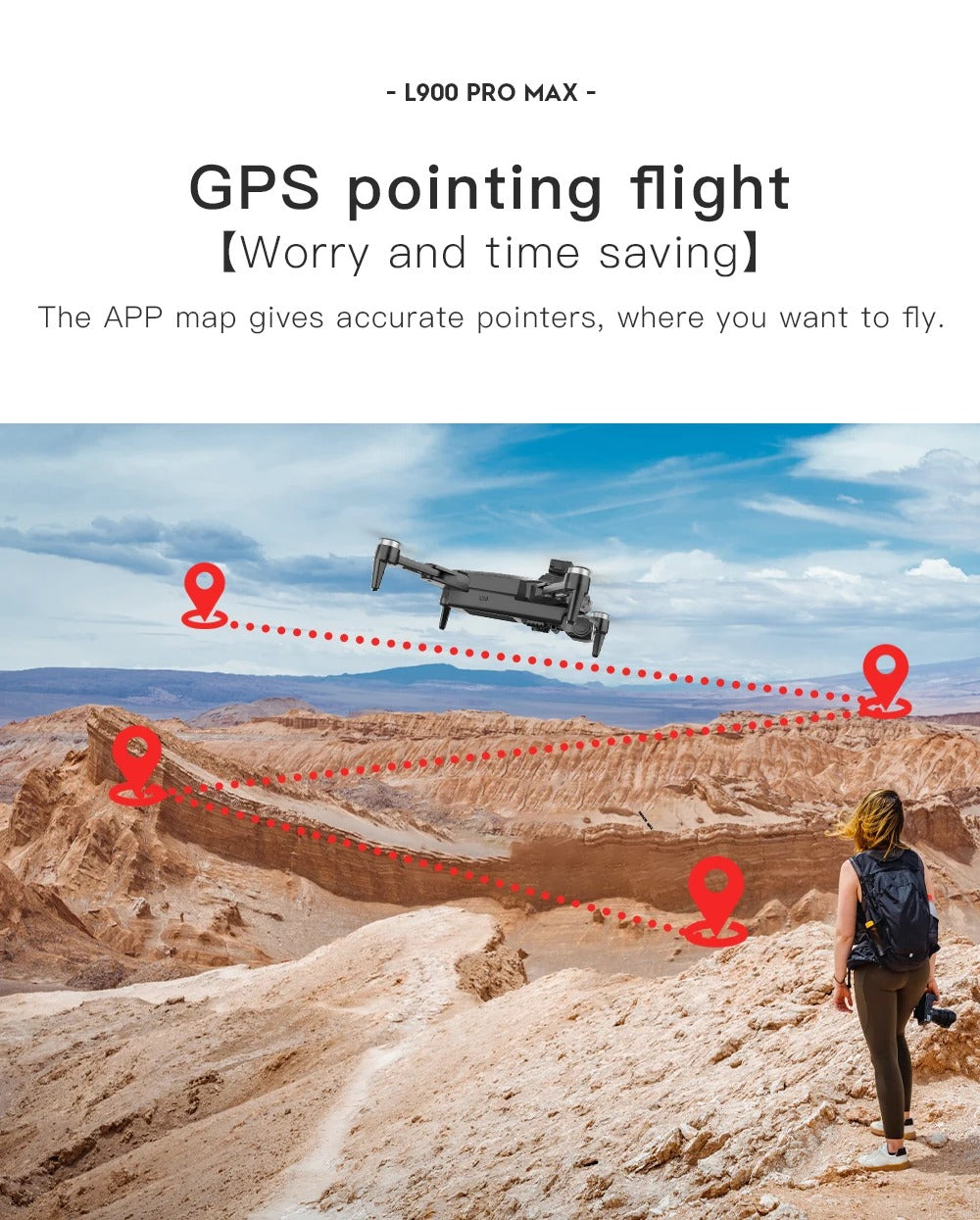 Kvadrokoptéra L900 Pro GPS WiFi s HD kamerou