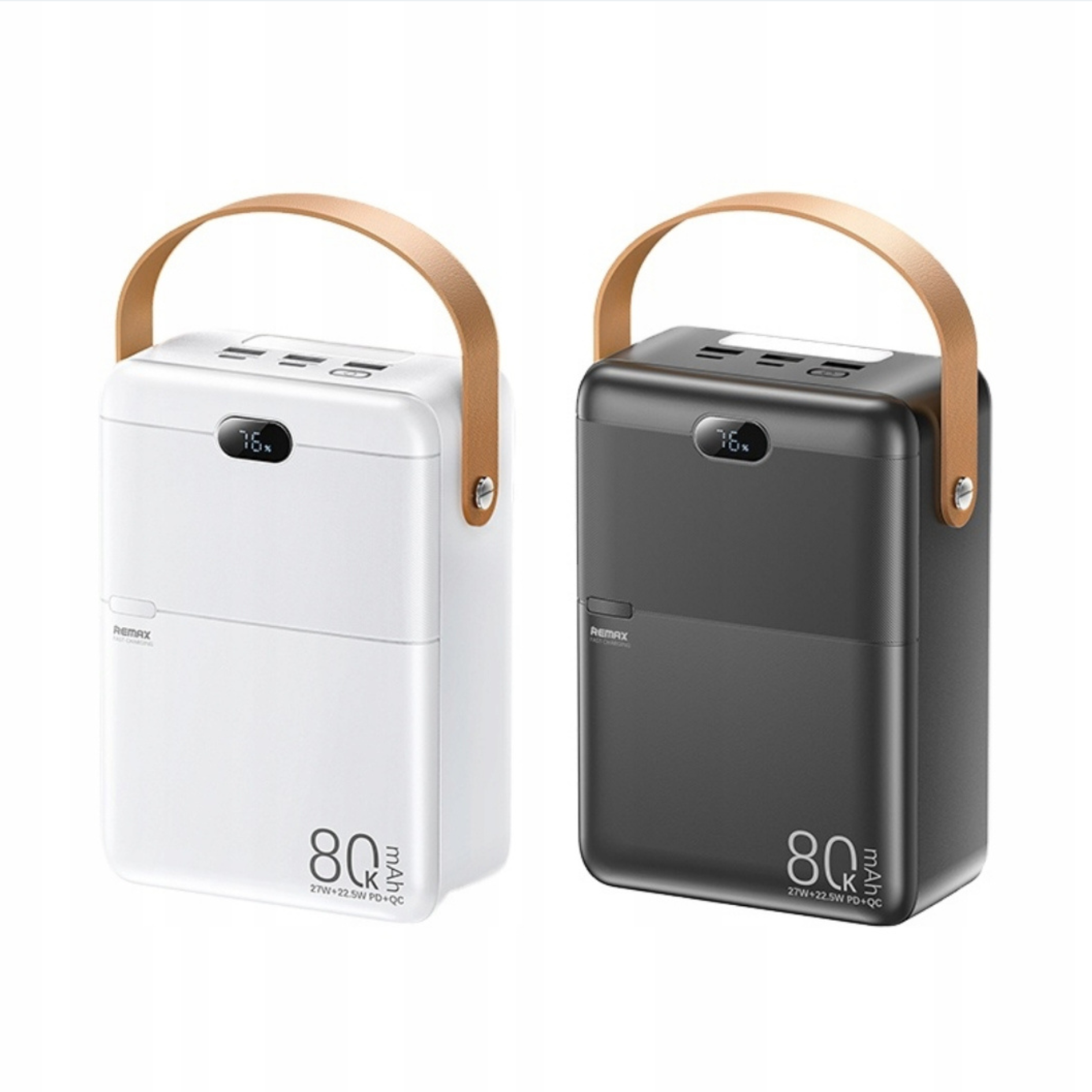 Externí power banka Remax RPP-118 – černá, 80 000 mAh, rychlé nabíjení PD/QC