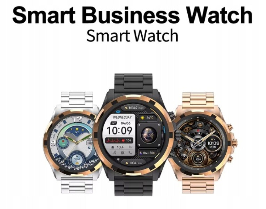 Chytré hodinky  Gold AMOLED – Luxusní business smartwatch
