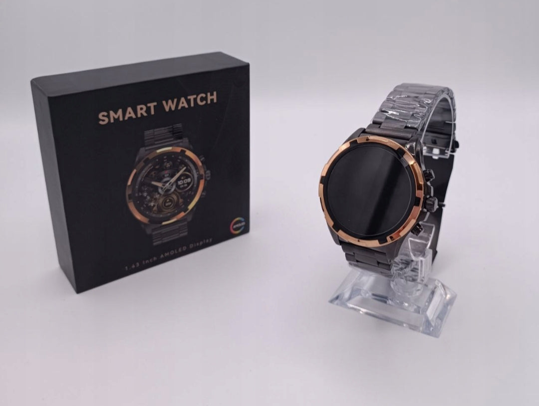 Chytré hodinky  Black  AMOLED – Luxusní business smartwatch