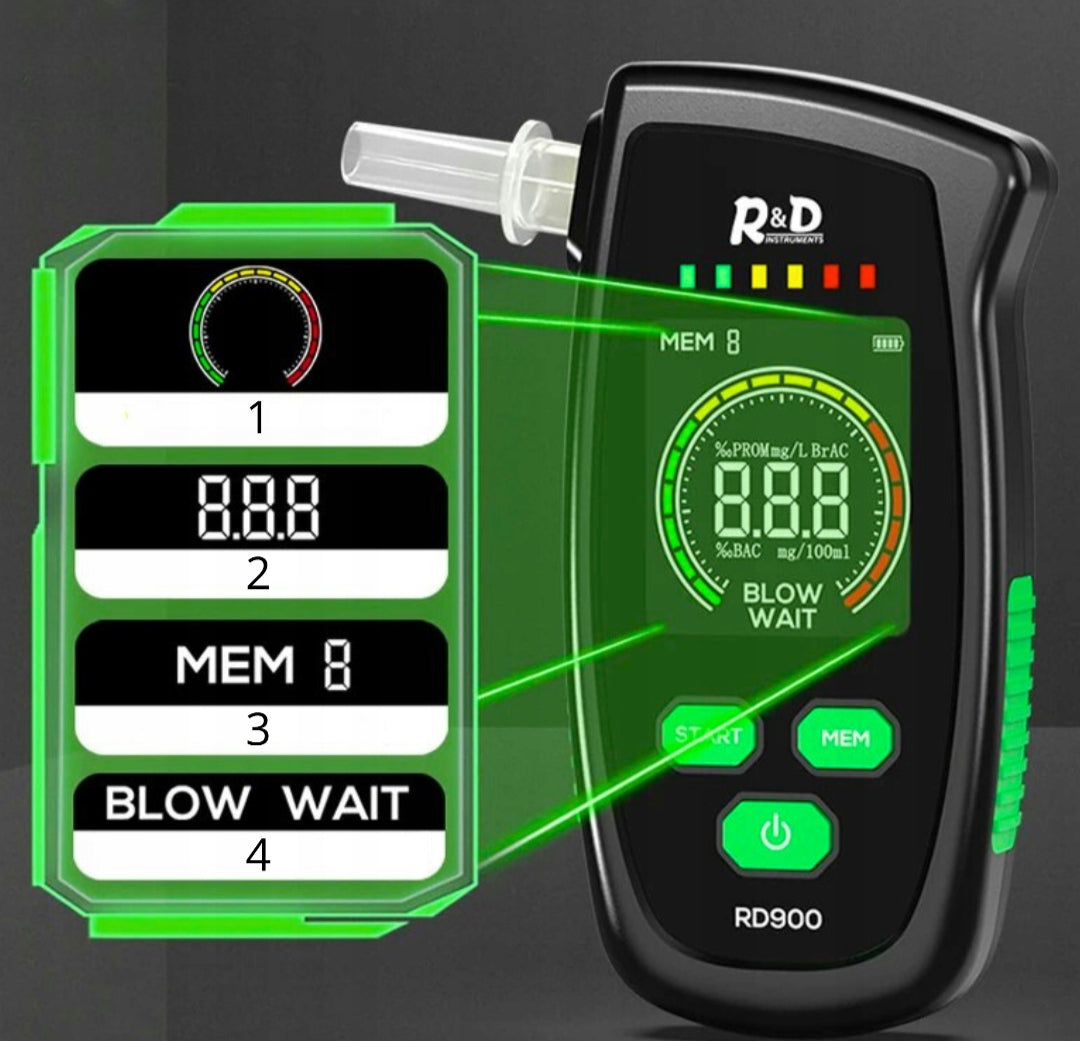 🟢 Digitální alkohol tester  – spolehlivý dechový analyzátor