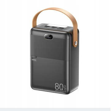 Externí power banka Remax RPP-118 – černá, 80 000 mAh, rychlé nabíjení PD/QC