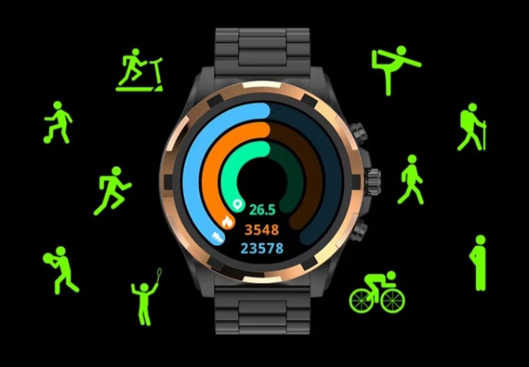 Chytré hodinky  Black  AMOLED – Luxusní business smartwatch