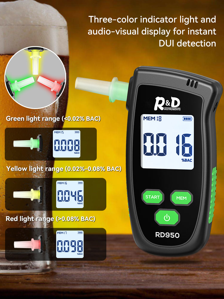 Digitální alkohol tester profesionální tester střízlivosti USB