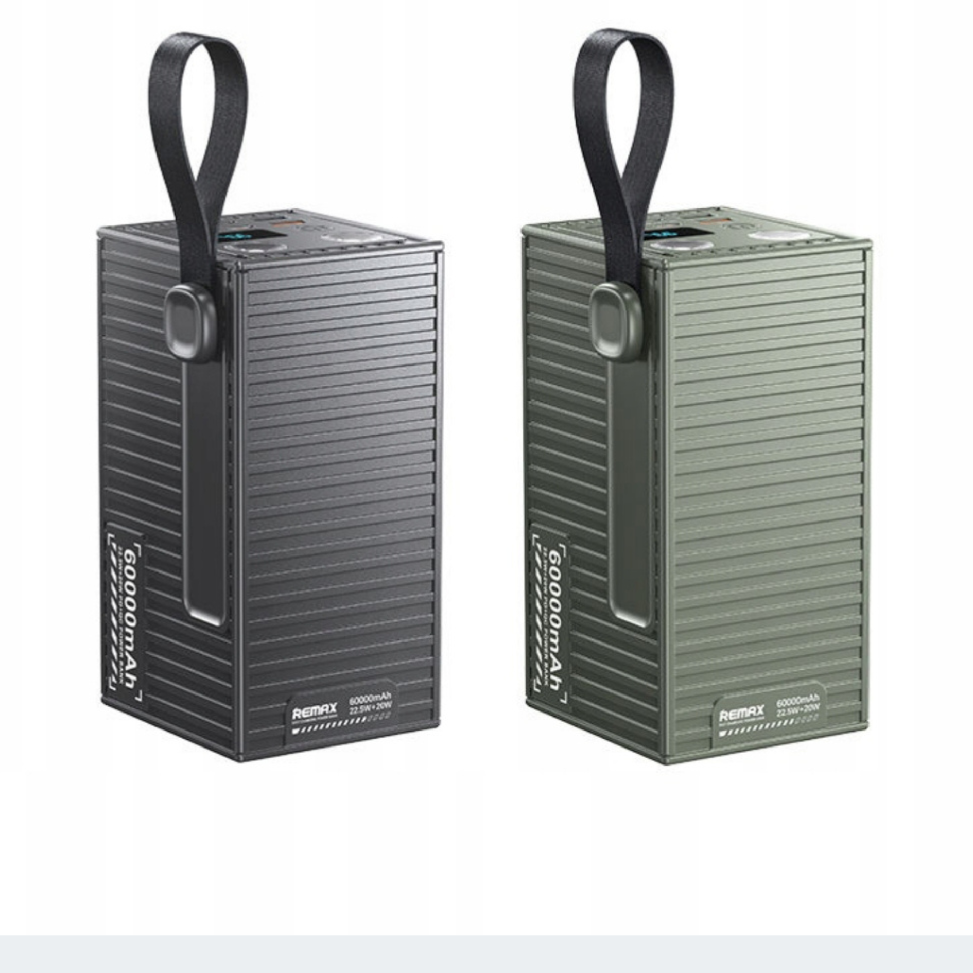 REMAX Powerbanka 60 000 mAh – Výkonná externí baterie 22,5W, USB-C, LED (Zelená)