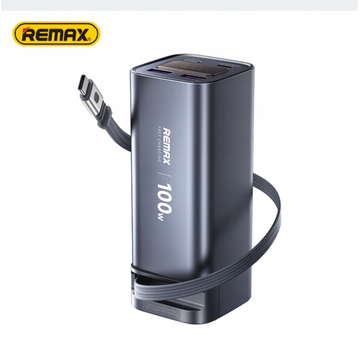 REMAX  Powerbanka 20 000 mAh – rychlé nabíjení 100W s vysouvacím kabelem
