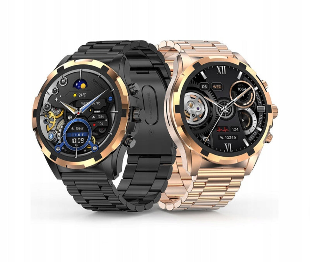 Chytré hodinky  Black  AMOLED – Luxusní business smartwatch