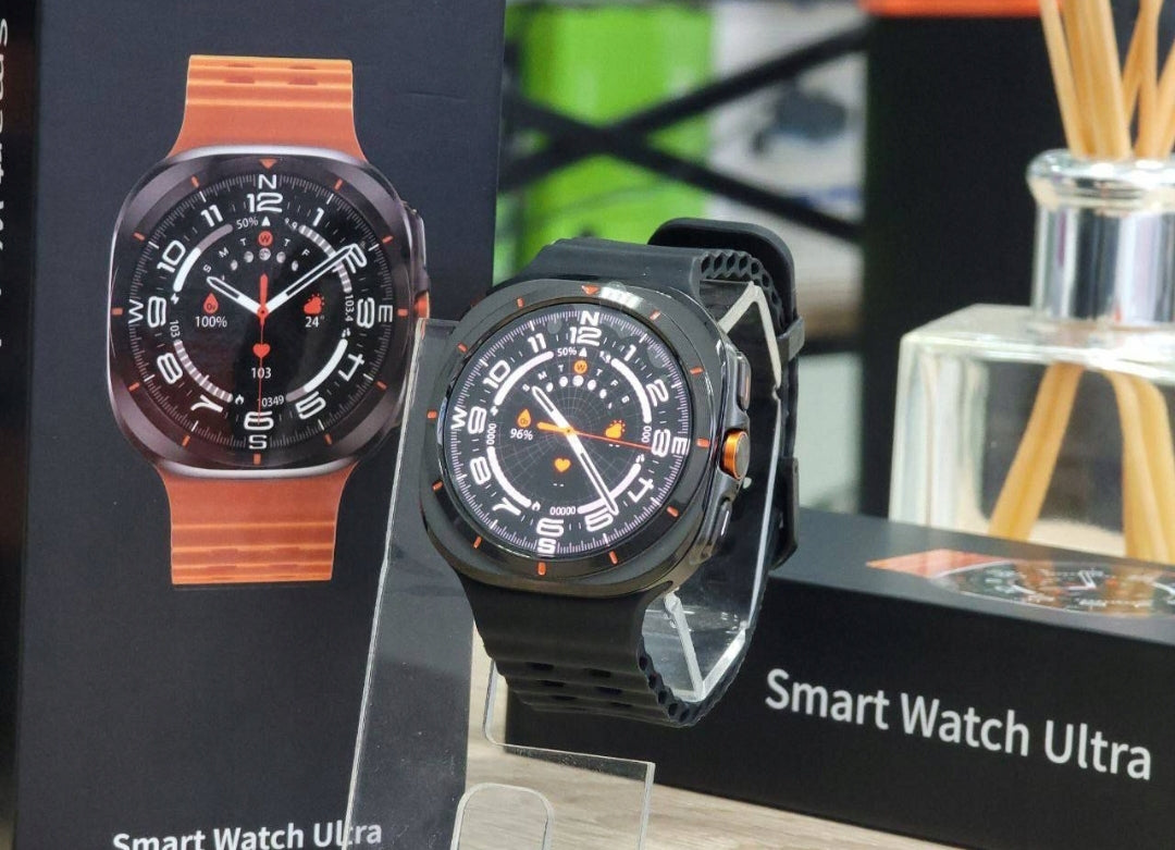 Chytré hodinky 777  Ultra s AMOLED displejem – černé, Bluetooth hovory, 2 řemínky