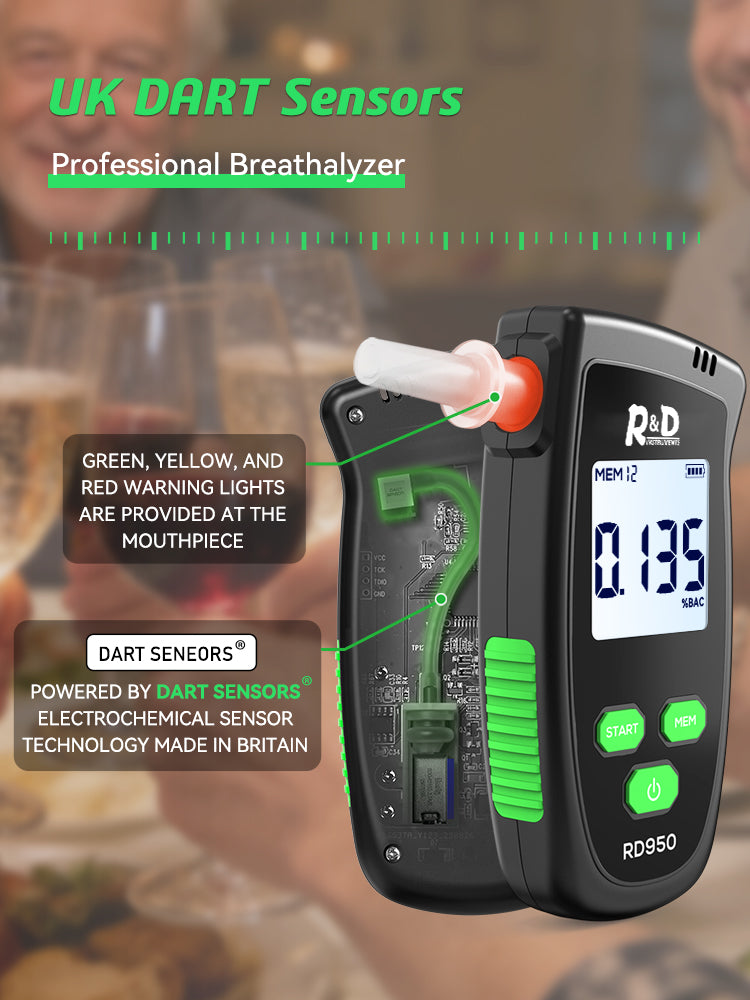 Digitální alkohol tester profesionální tester střízlivosti USB