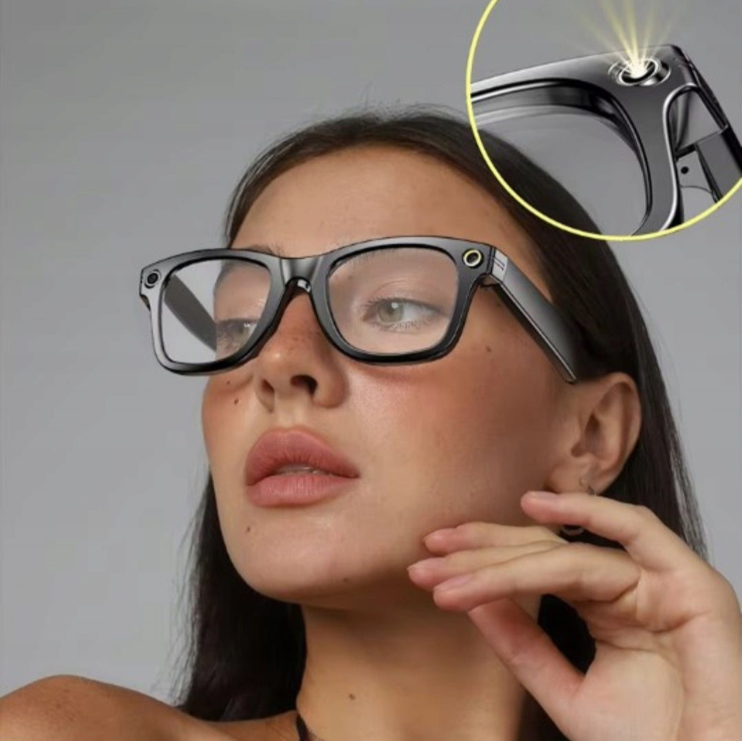 Chytré brýle W610 Transparent – 8MP kamera, AI překlad, Wi-Fi, hands-free