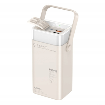 Powerbanka REMAX  40000 mAh – Bílá | 20 W + 22,5 W Rychlé nabíjení | LED displej