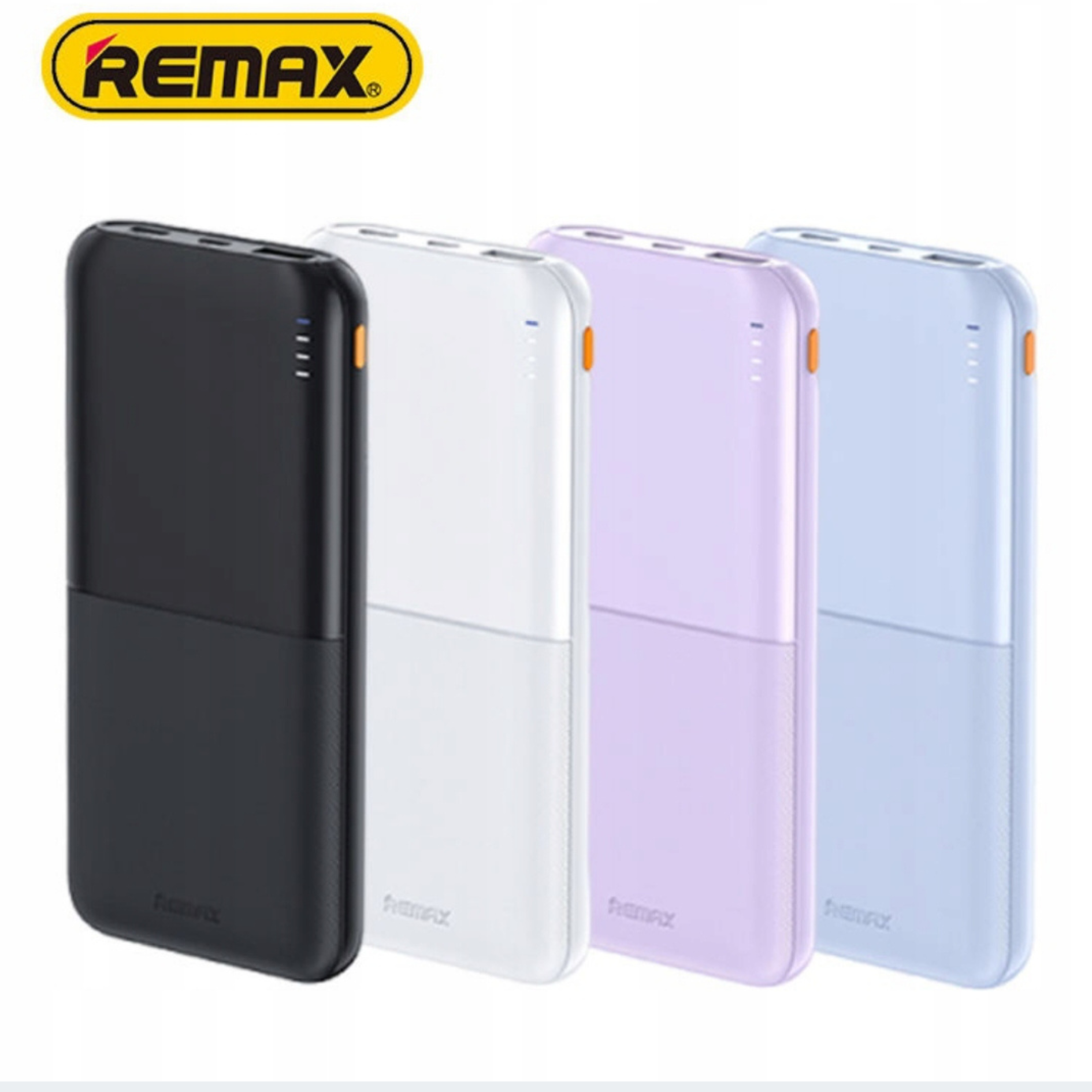 REMAX Lango2 Powerbanka 10000 mAh – ultra tenká, rychlé nabíjení 2.4A, USB-C, Lila
